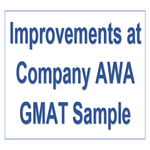 Improvements at Company AWA GMAT Sample